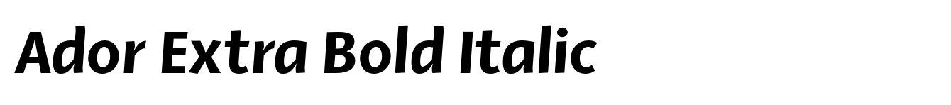 Ador Extra Bold Italic